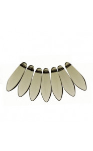 Czech Glass Daggers Perlen 5x16mm Black Diamond 40020
